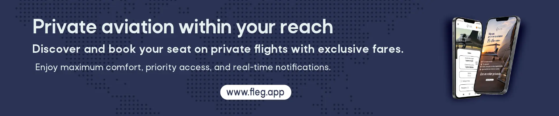 Private flights within your reach. Discover and book your seat on private flights with exclusive fares.